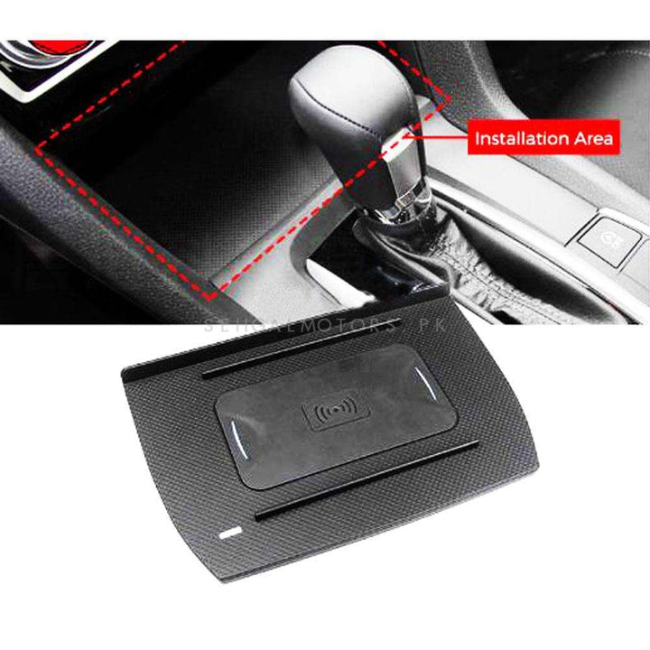 Honda Civic Console Storage Box Qi Wireless Charger For IOS And Android Phones - Model 2016-2021