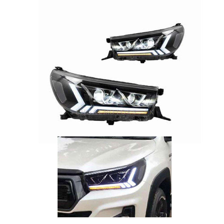 Toyota Hilux Revo/Rocco Audi Style Head Lamps Light Pair