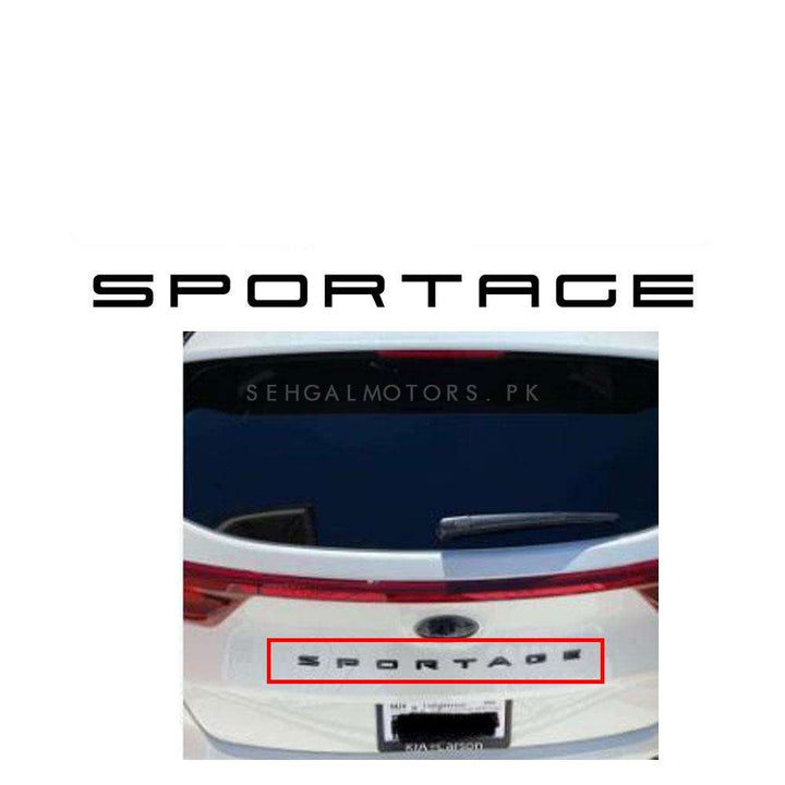 Sportage Back Trunk Sticker Like Porsche - Black
