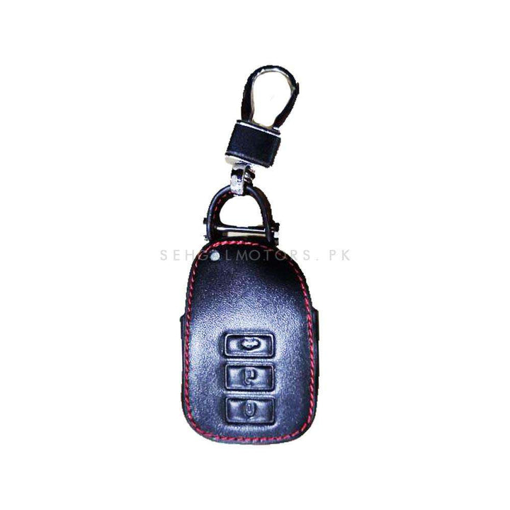 Toyota Yaris Leather Key Cover For Push Start 3 Button - Model 2020-2021