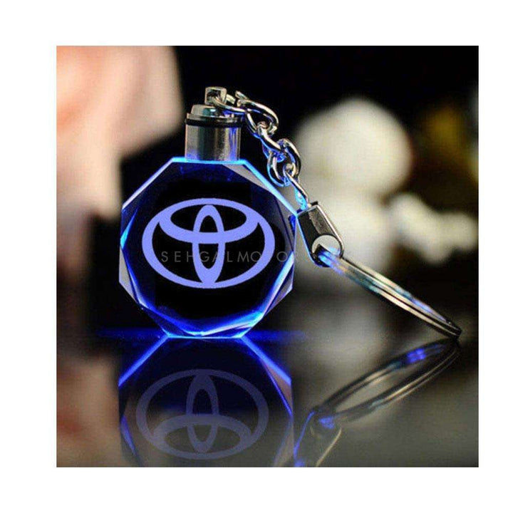 Toyota Logo LED Crystal Key Chain Ring