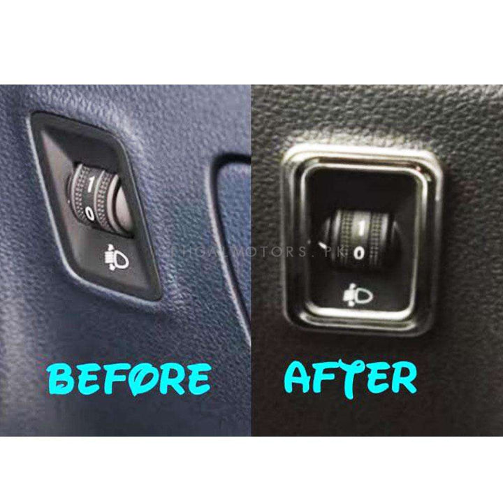 MG HS Head Light Changing Button Chrome Trims - Model 2020-2021
