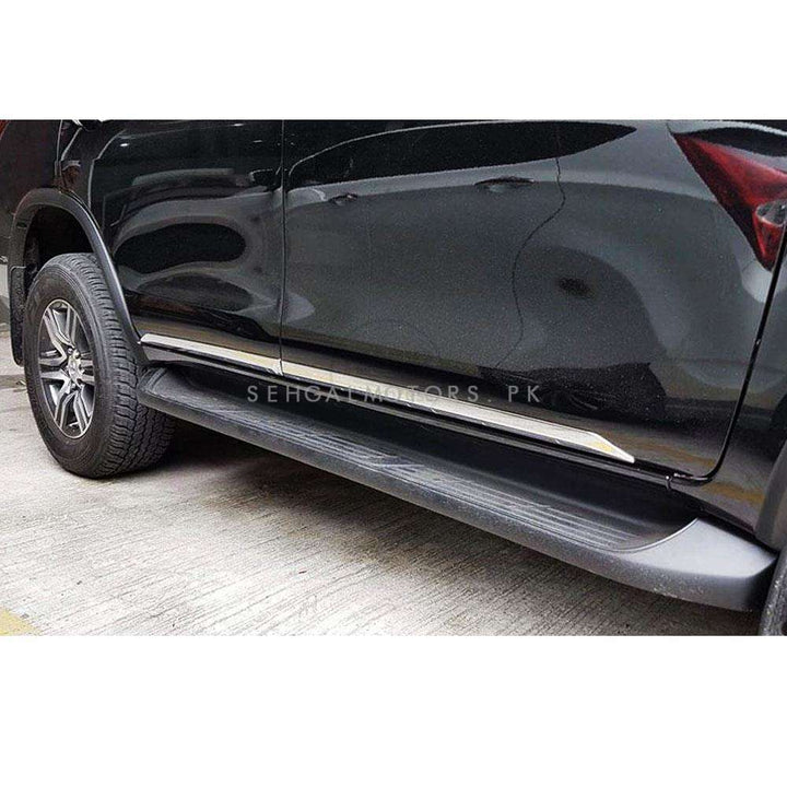 Toyota Fortuner Full Chrome Door Moulding Black - Model 2016-2021