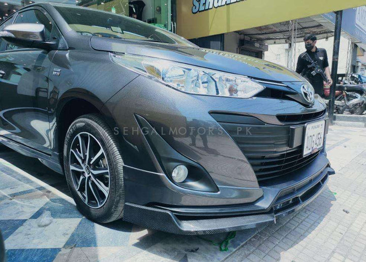 Toyota Yaris Front Glossy Black Canards 3 Pcs - Model 2020-2021