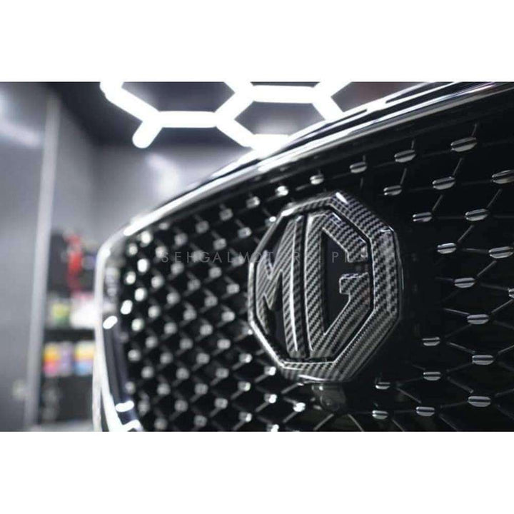 MG ZS Front Grille Logo Carbon Fiber