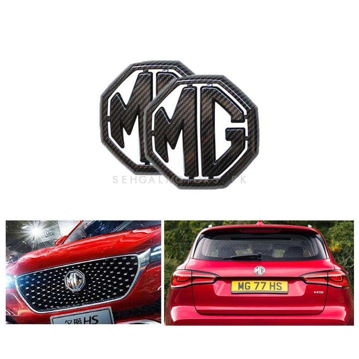 MG ZS Front and Rear Monogram Carbon Fiber 2PC - Model 2020-2021
