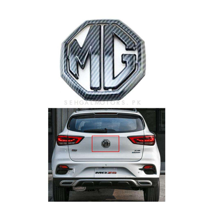 MG ZS Rear Trunk Logo Carbon Fiber
