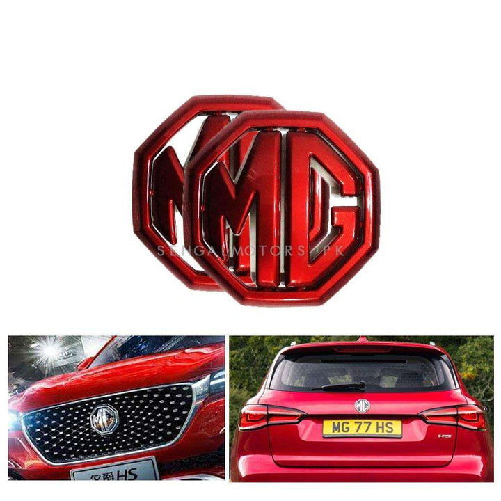 MG HS Front and Rear Monogram Red 2PC - Model 2020-2021