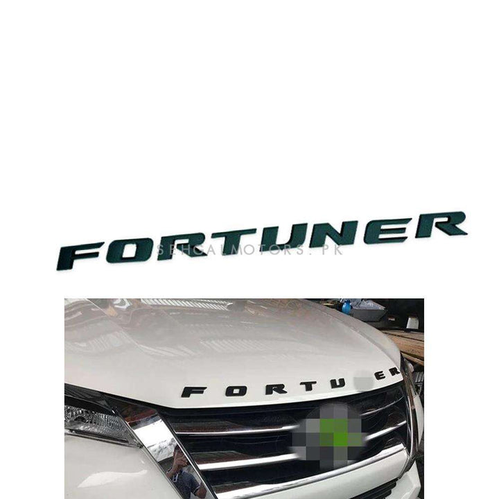 Toyota Fortuner Words Alphabet Letters Bonnet Hood Logo Black