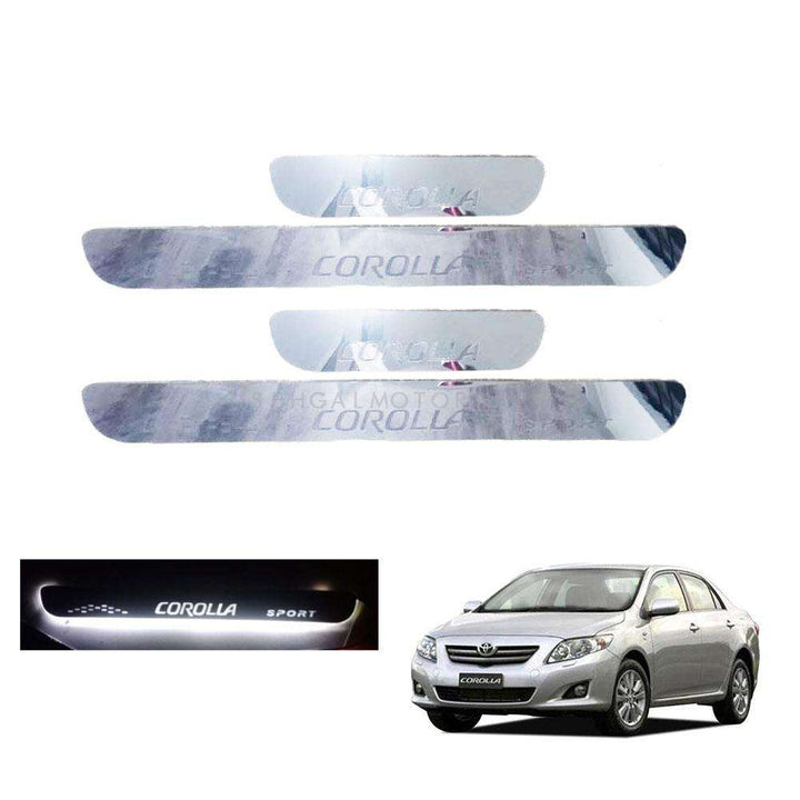 Toyota Corolla Glass LED Sill Plates / Skuff LED panels - Model 2008-2012
