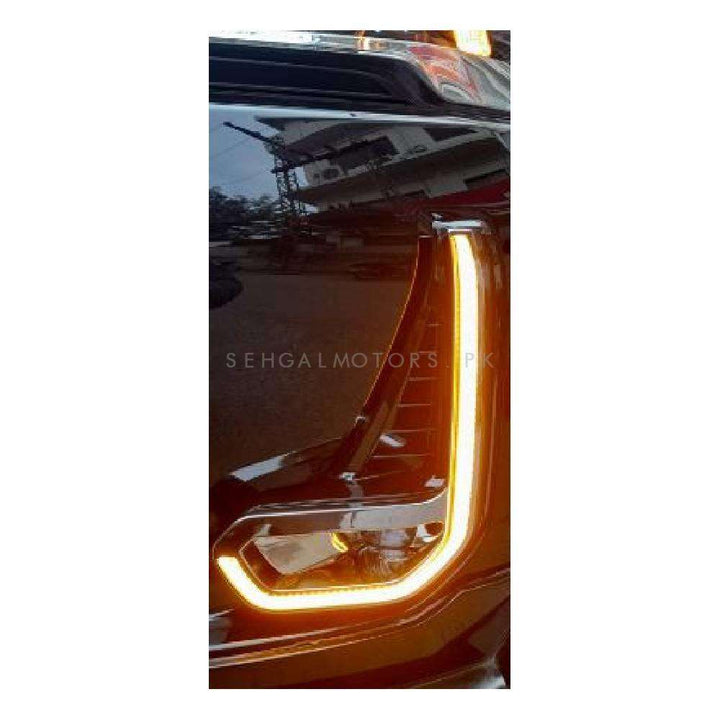 Toyota Hilux Revo/Rocco Fog Lamps Light DRL Covers With Chrome