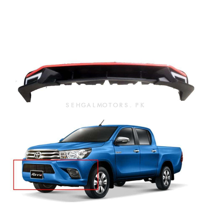 Toyota Hilux Revo/Rocco Front Bumper Lip With LED DRL 1 Pc