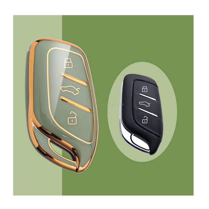 MG HS TPU Plastic Protection Key Cover Pistachio Green - Model 2020-2022