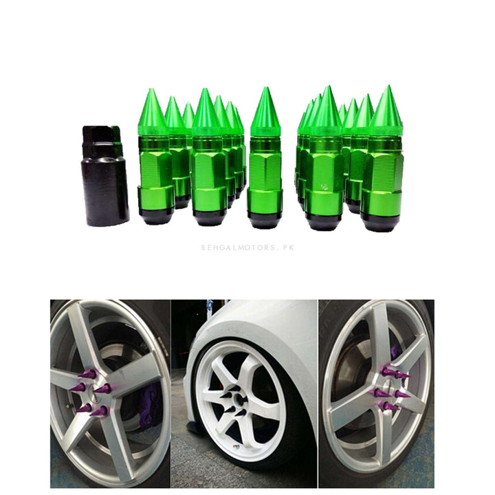 Blox Lug Nuts / Wheel Nuts / Wheel Screws Green 1.5mm - Style A