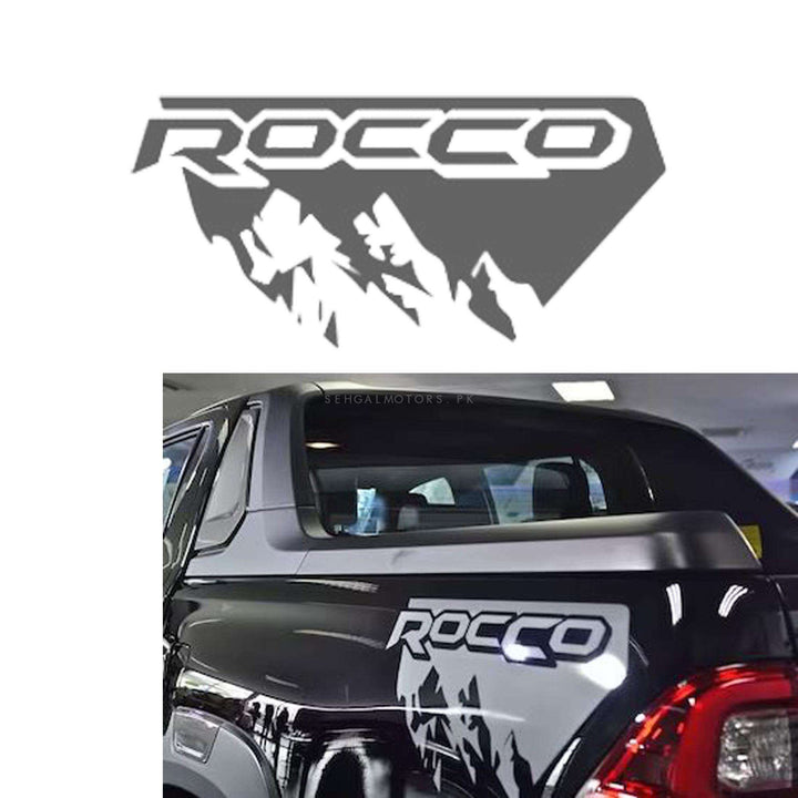 Toyota Hilux Rocco 2022 Graphics Vinyl Decal Car Styling Trunk Decor Sticker Pair - Grey